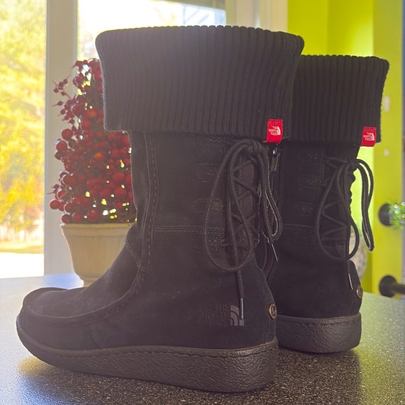 The North Face 200 Gram Insulation Primaloft Black Suede Boots Women’s Size 10 ! - Picture 1 of 13